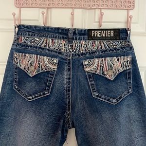 BEJEWELED BOOTCUT JEANS
